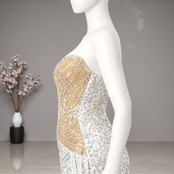 Banjul Strapless Crystal & Sequin Dress - Picture 8 of 16
